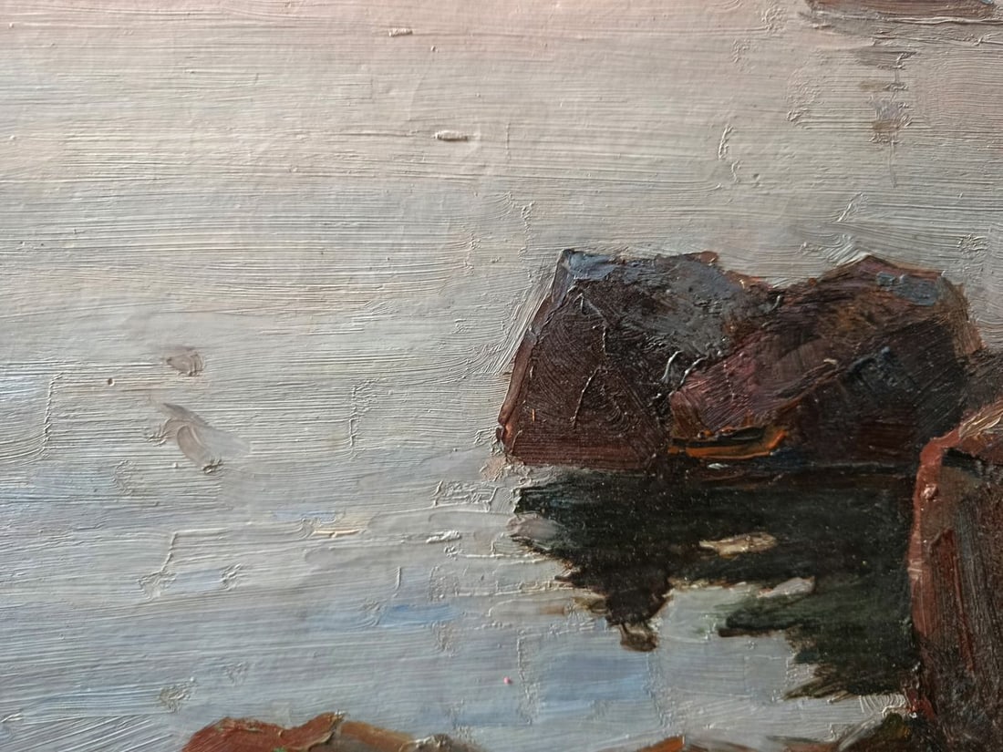 Oil painting The boats set sail to sea Petr Kolomoytsev - 5