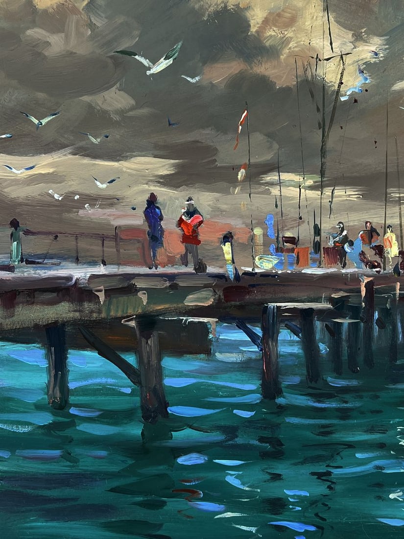 Oil painting Boats at the pier Yuriy Suprunchuk - 5