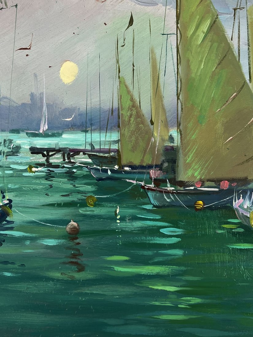 Oil painting Ships at the pier Yuriy Suprunchuk - 8