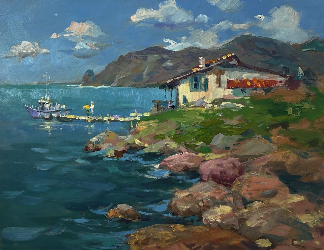 Oil painting House by the sea Yuriy Suprunchuk - 3