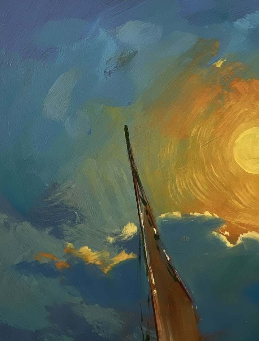 Oil painting Boat at sunset Yuriy Suprunchuk - 5