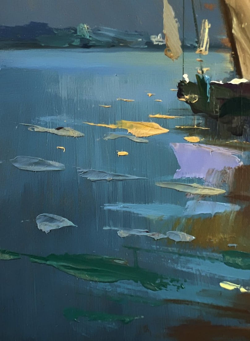 Oil painting Boat at sunset Yuriy Suprunchuk - 7