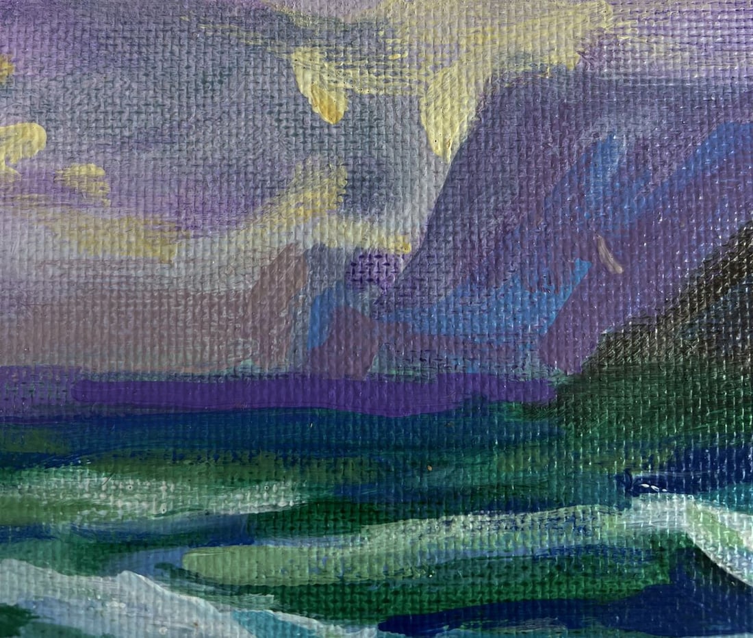 Acrylic painting Evening breeze over the sea Mykhailo Patskan - 5