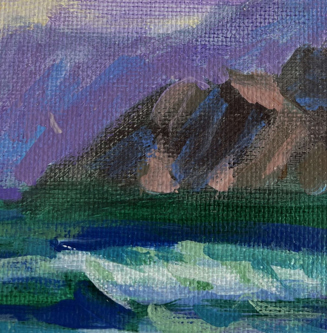 Acrylic painting Evening breeze over the sea Mykhailo Patskan - 6