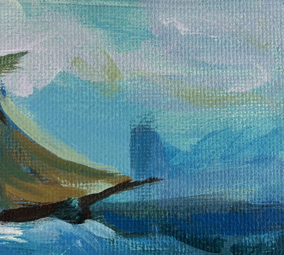 Acrylic painting Ship among the rocks Mykhailo Patskan - 4