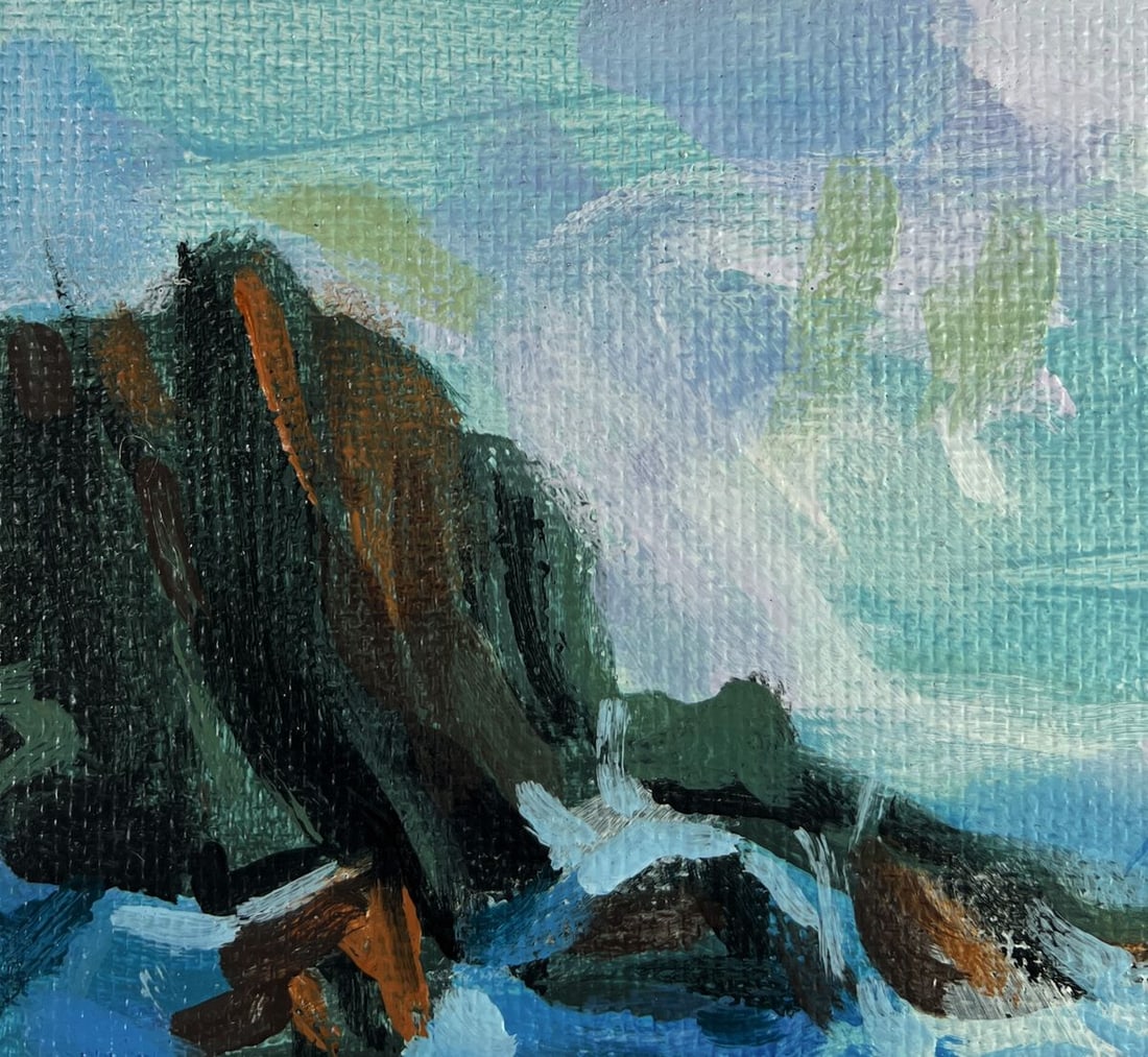 Acrylic painting Ship among the rocks Mykhailo Patskan - 6