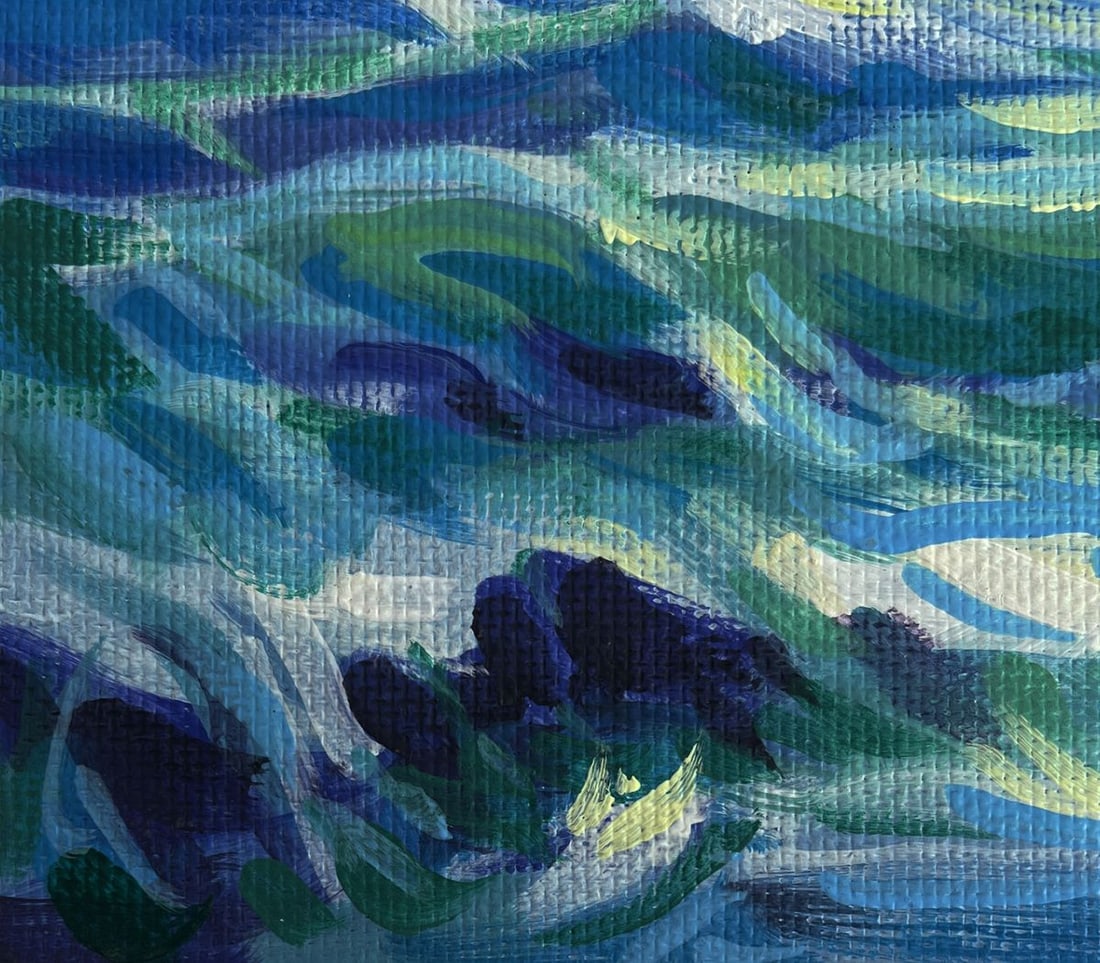 Acrylic painting A sea storm is beginning Mykhailo Patskan - 7