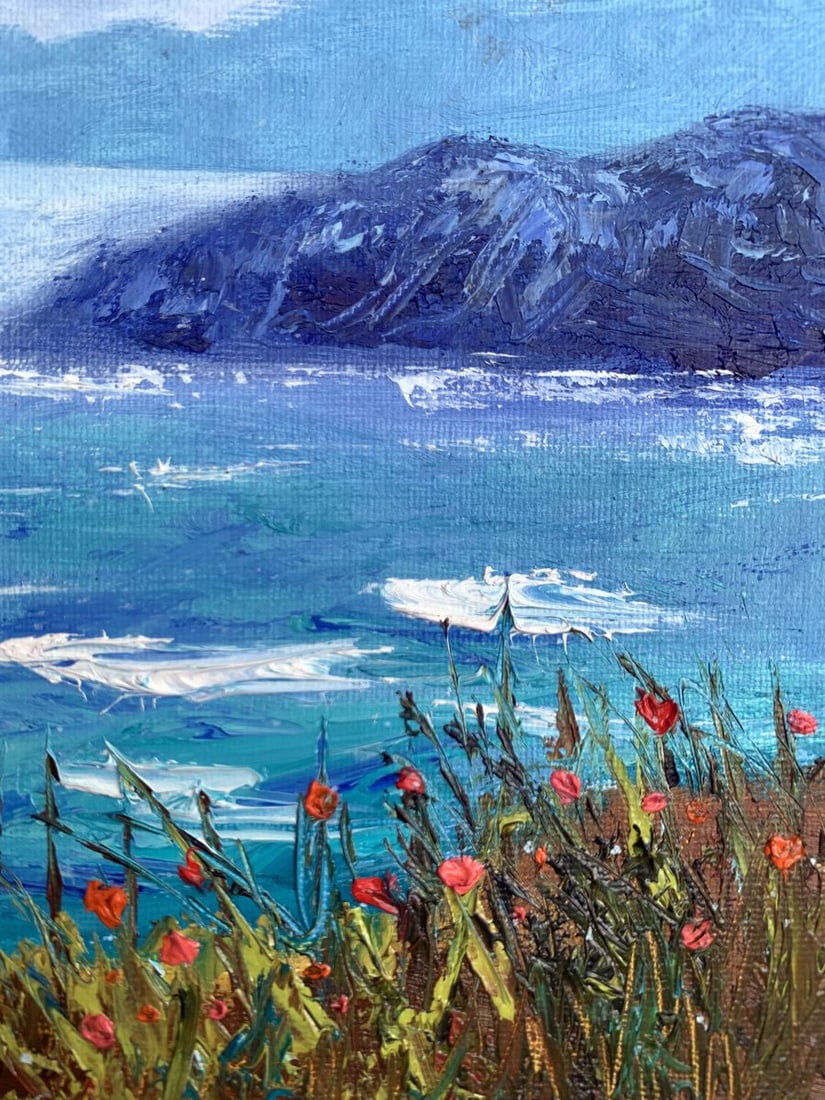 Oil painting Calm sea Tatyana Derdey - 11