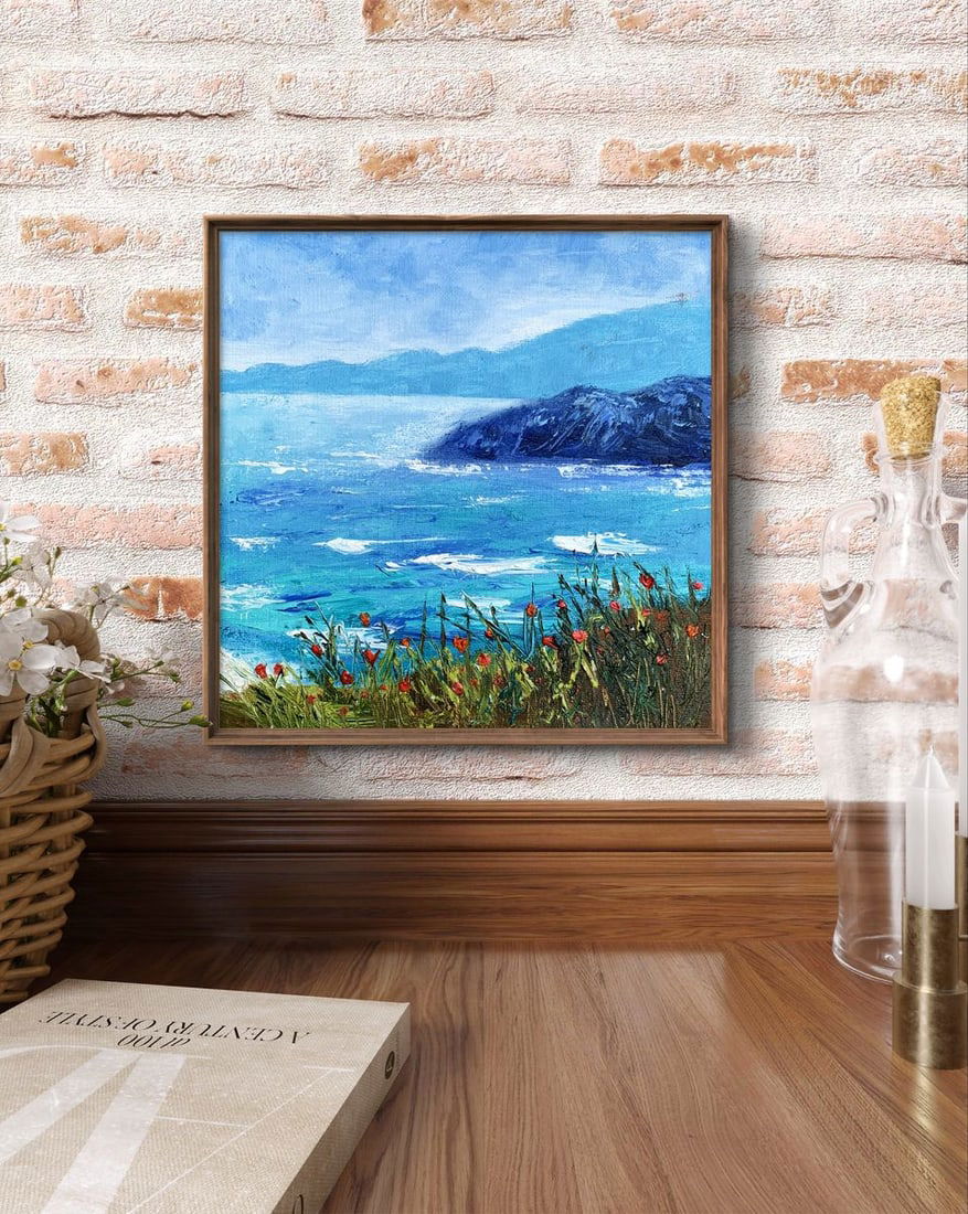 Oil painting Calm sea Tatyana Derdey - 2