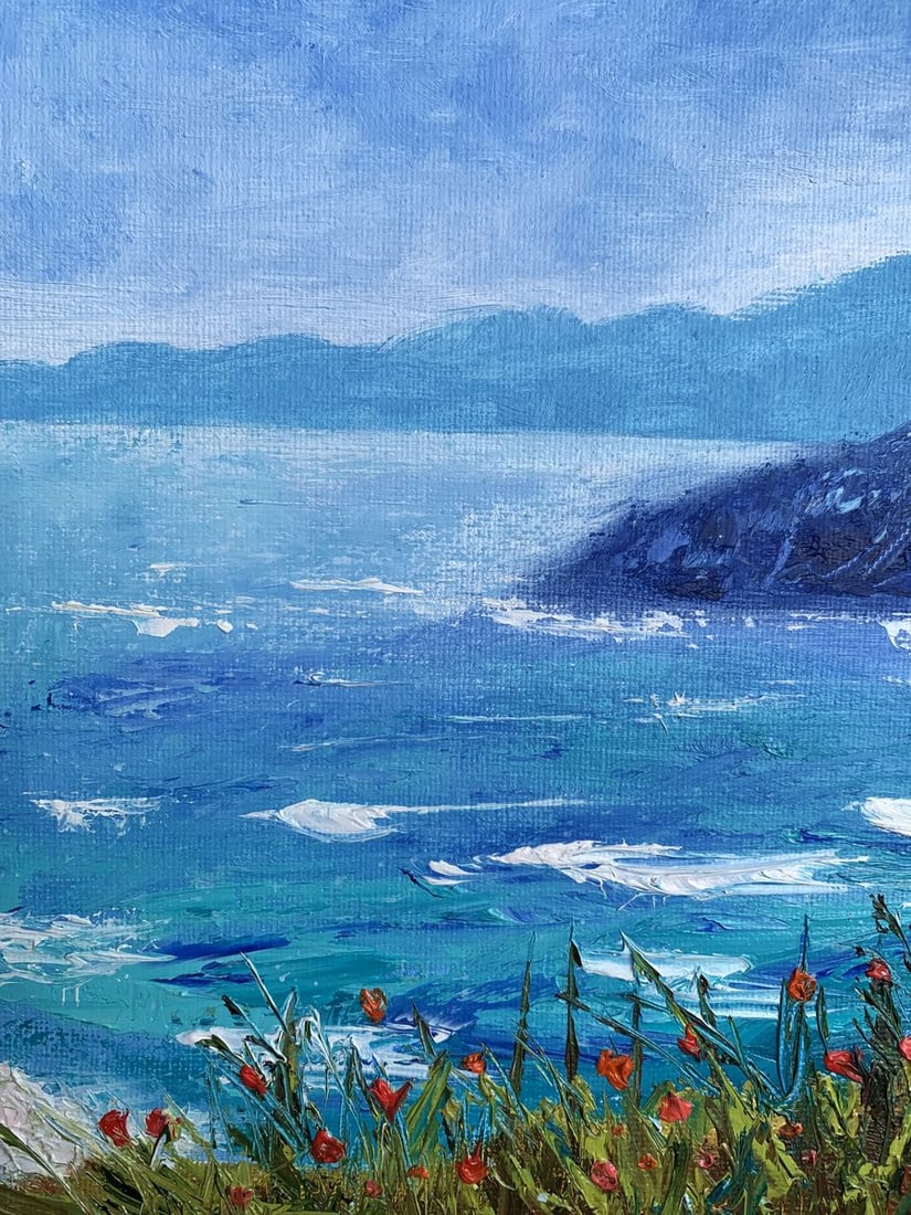Oil painting Calm sea Tatyana Derdey - 4