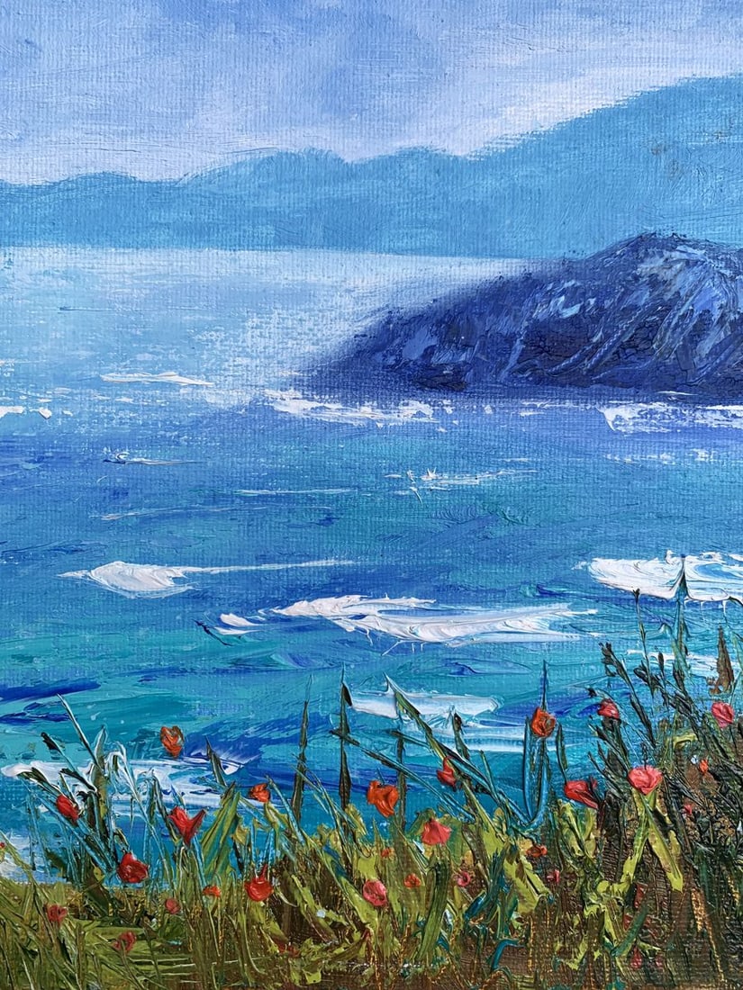 Oil painting Calm sea Tatyana Derdey - 5