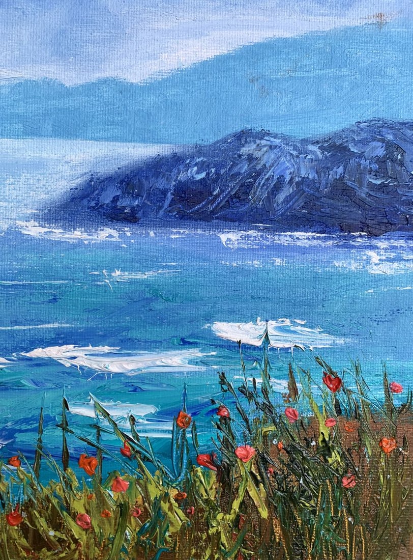 Oil painting Calm sea Tatyana Derdey - 7