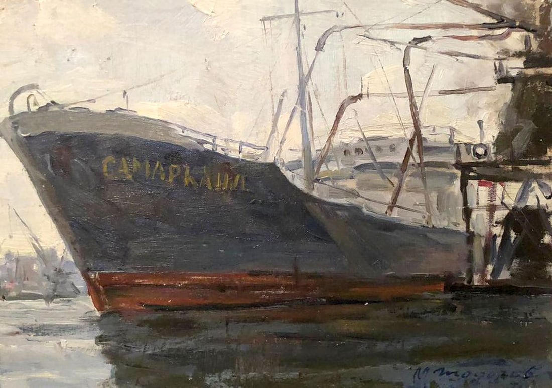 Oil painting By the port Todorov Mikhail Dmitrievich - 3