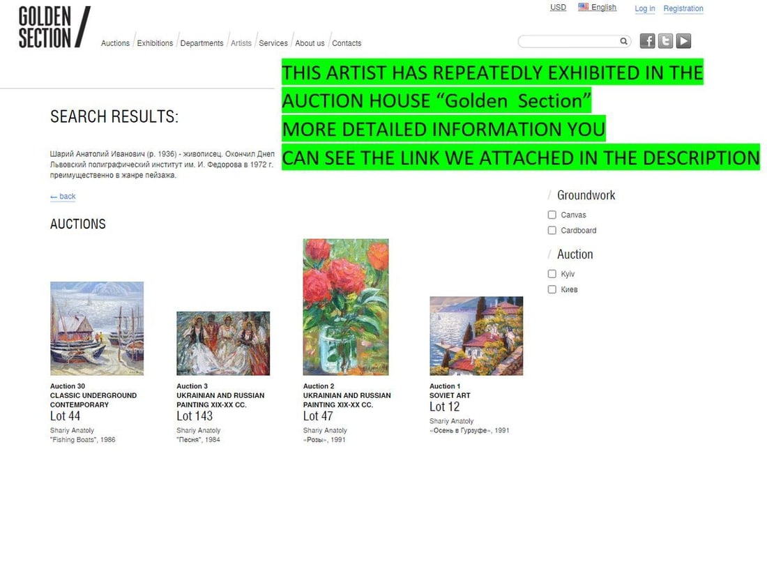 Oil painting On the shore Shariy Anatoly Ivanovich - 7