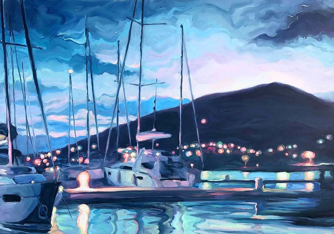 Oil painting Dawning sea Procach Olesia - 3