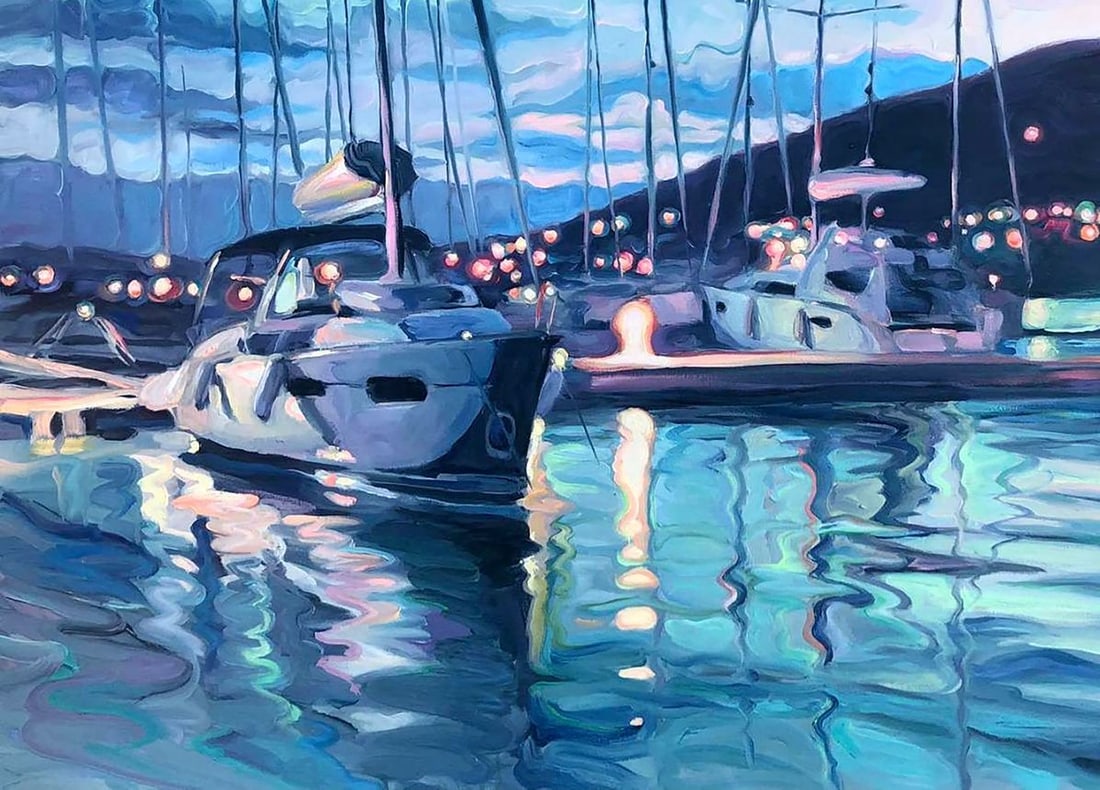 Oil painting Dawning sea Procach Olesia - 4