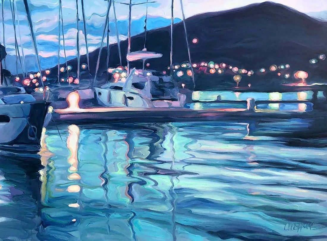 Oil painting Dawning sea Procach Olesia - 5