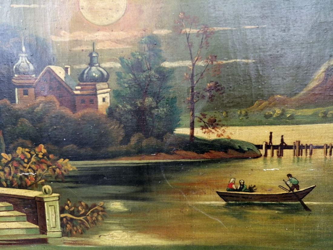 Oil painting Italian landscape Unknown artist - 8