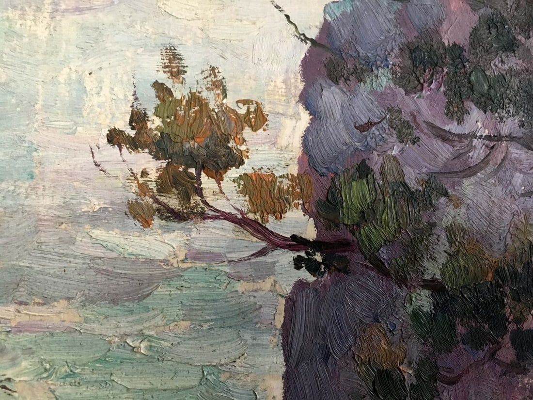 Oil painting Landscape with a shore - 7