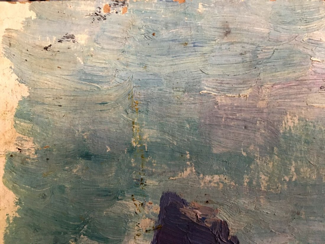 Oil painting Landscape with a shore - 8