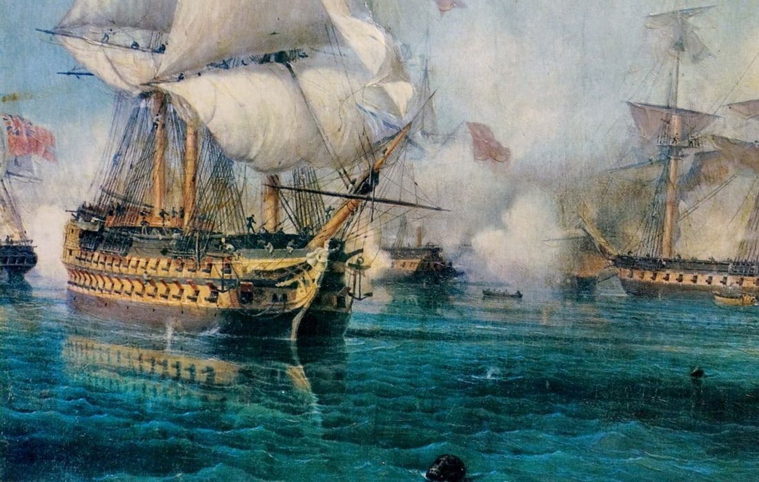 Oil painting Naval battles - 2