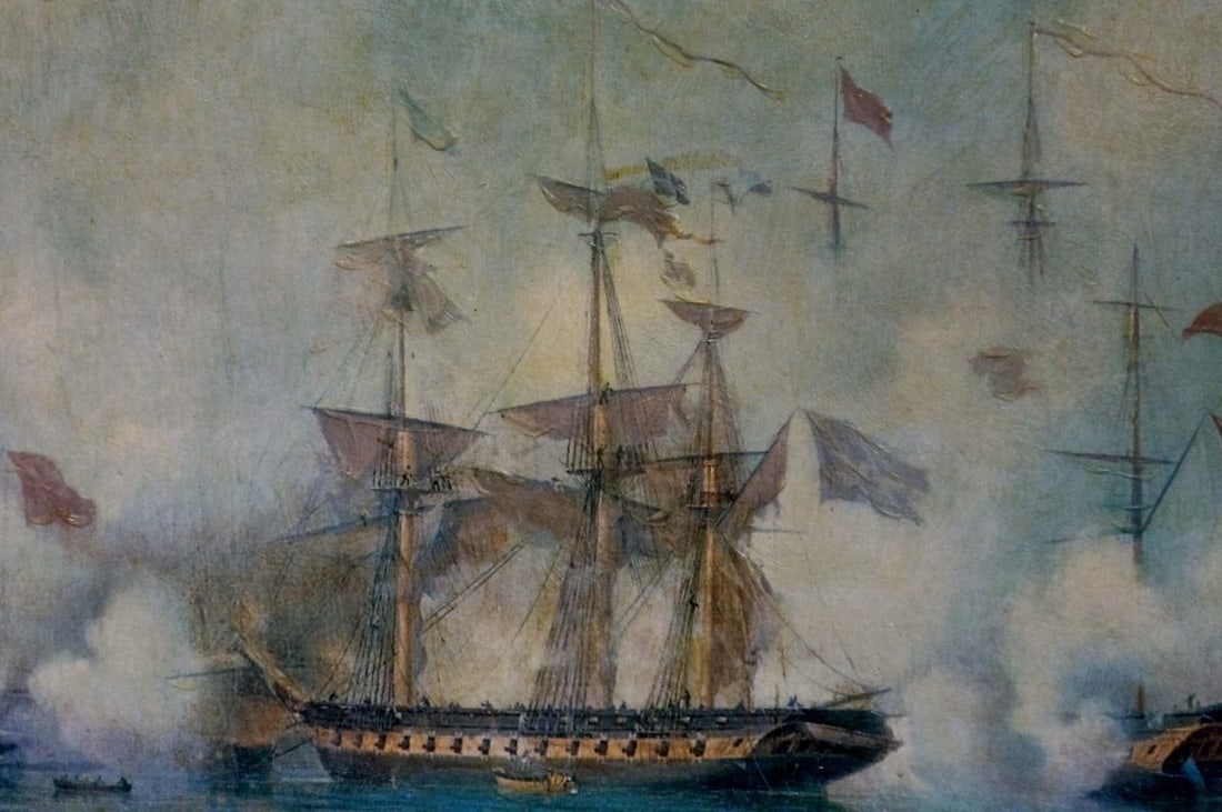 Oil painting Naval battles - 6