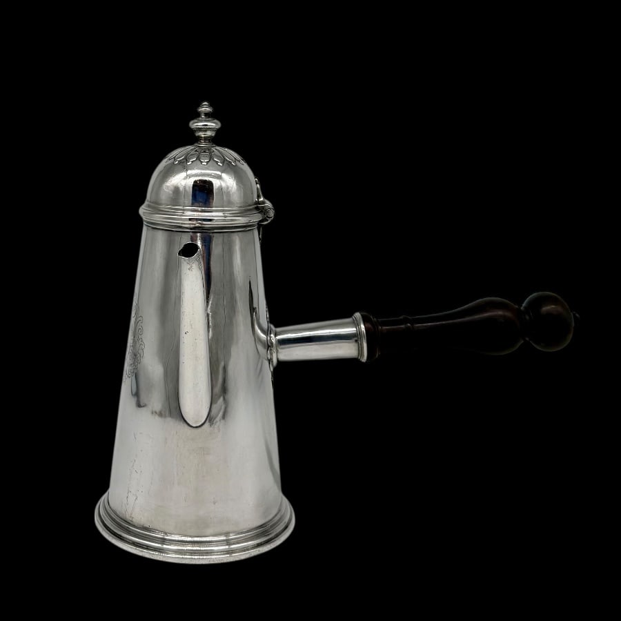 17th Century Antique William III Silver Coffee Pot London 1697 Pierre Harache - 2