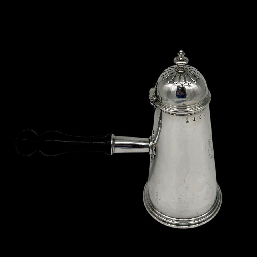 17th Century Antique William III Silver Coffee Pot London 1697 Pierre Harache - 6