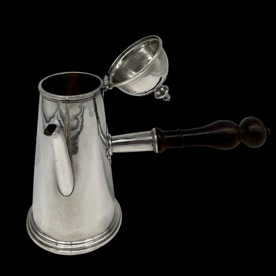 17th Century Antique William III Silver Coffee Pot London 1697 Pierre Harache - 7