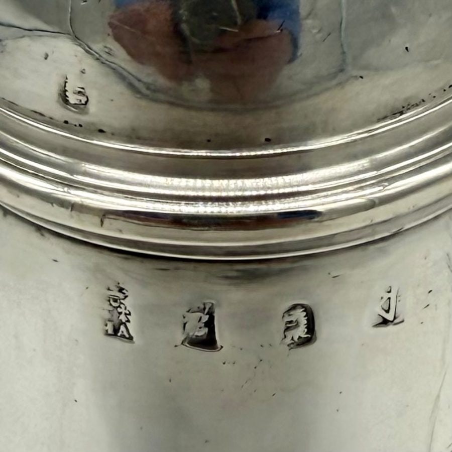 17th Century Antique William III Silver Coffee Pot London 1697 Pierre Harache - 9