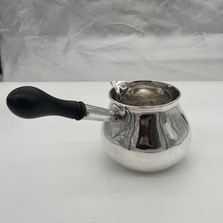 Early 18th Century Antique George II Sterling Silver Large Brandy Pan London 1729 James Gould - 7