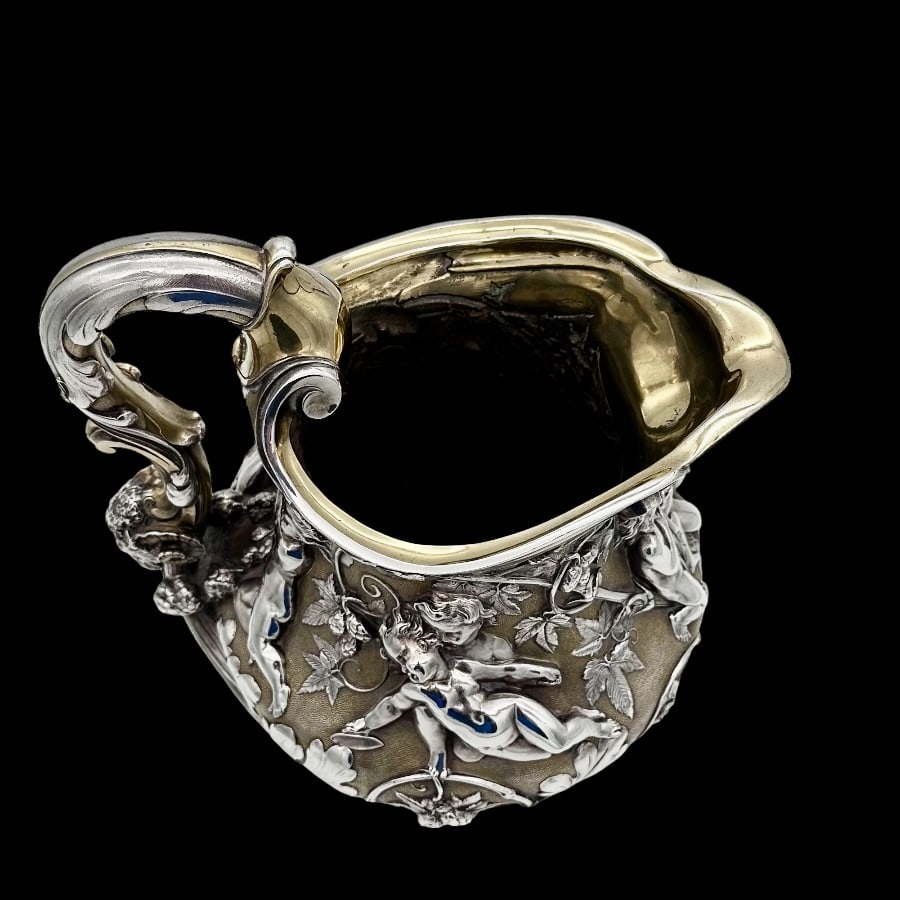 Mid 19th Century Antique Victorian Silverplate Wine Jug Elkington & Co 1873 - 8