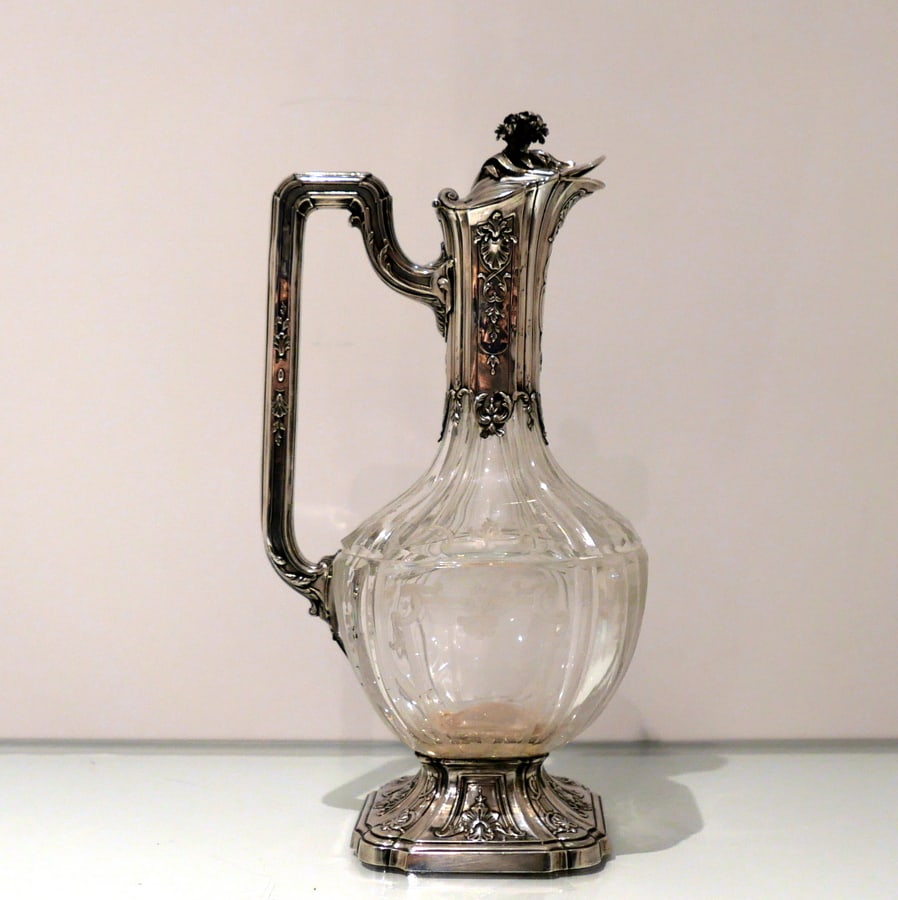 Late 19th Century French Silver & Crystal Claret Jug Paris Circa 1895 Edward Tetard - 2