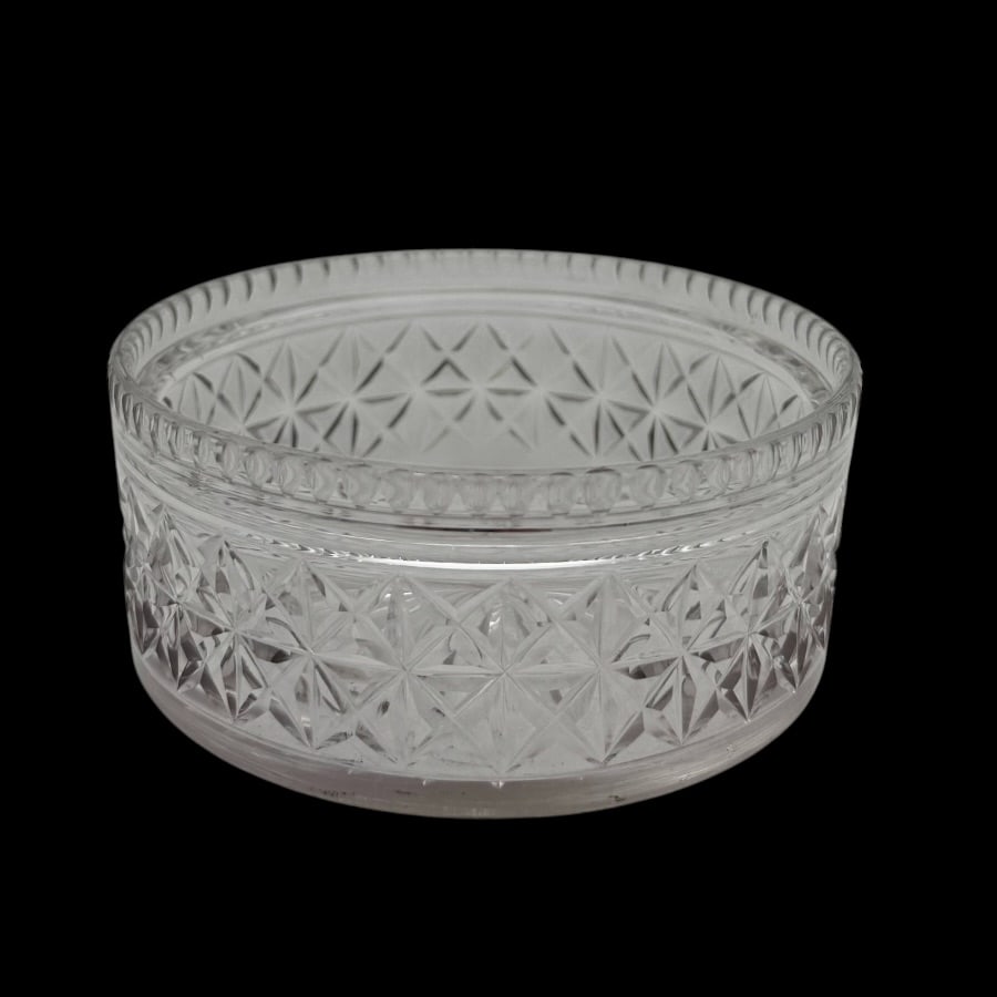 19th Century Antique Victorian Sterling Silver & Crystal Butter Dish Sheffield 1895 Walker & Hall - 7