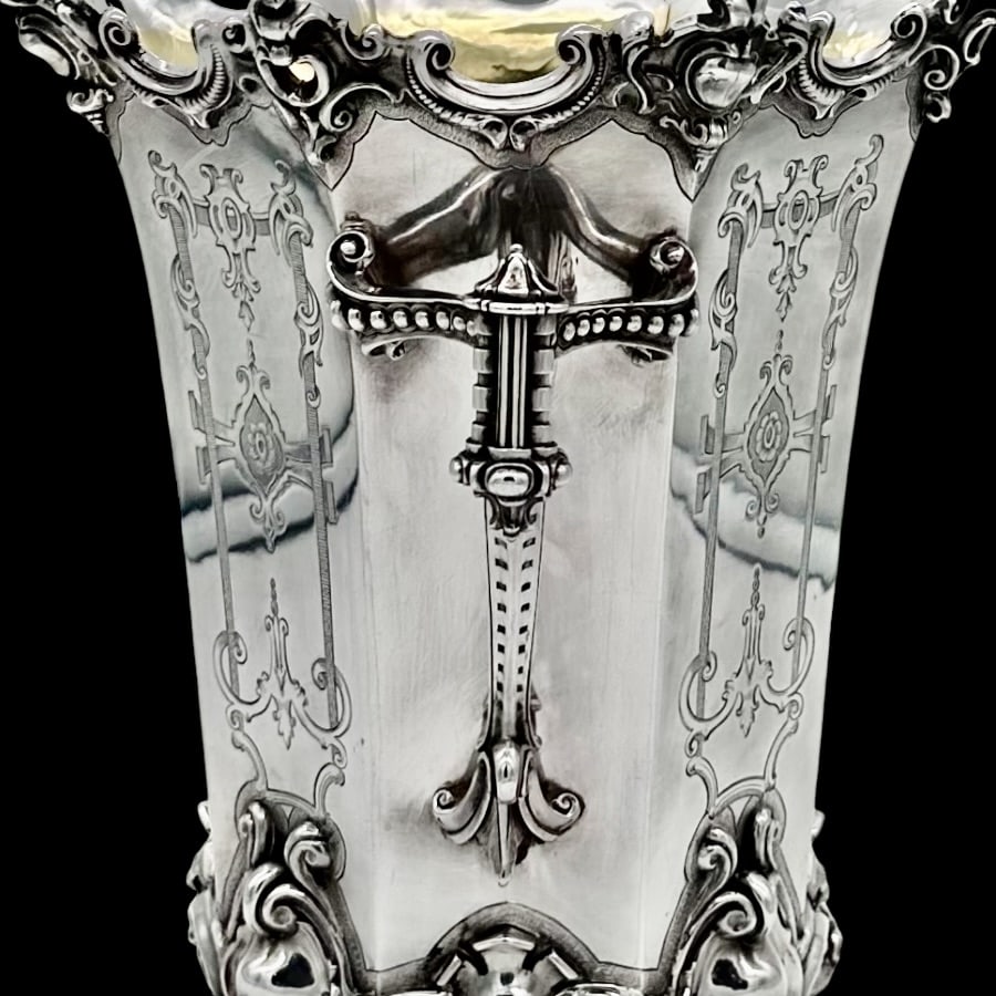 Mid 19th Century Antique Victorian Silverplate Wine Cooler Elkington and Co 1849 - 8