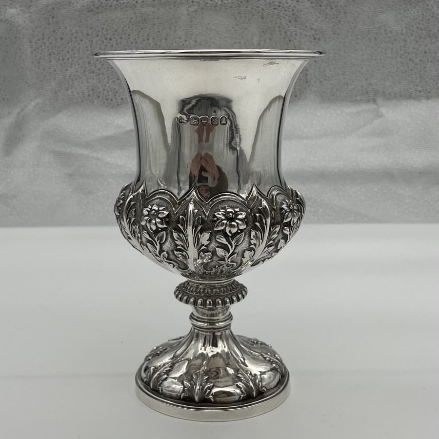 Early 19th Century Antique William IV Sterling Silver Wine Goblet London 1833 Barnard Family - 2