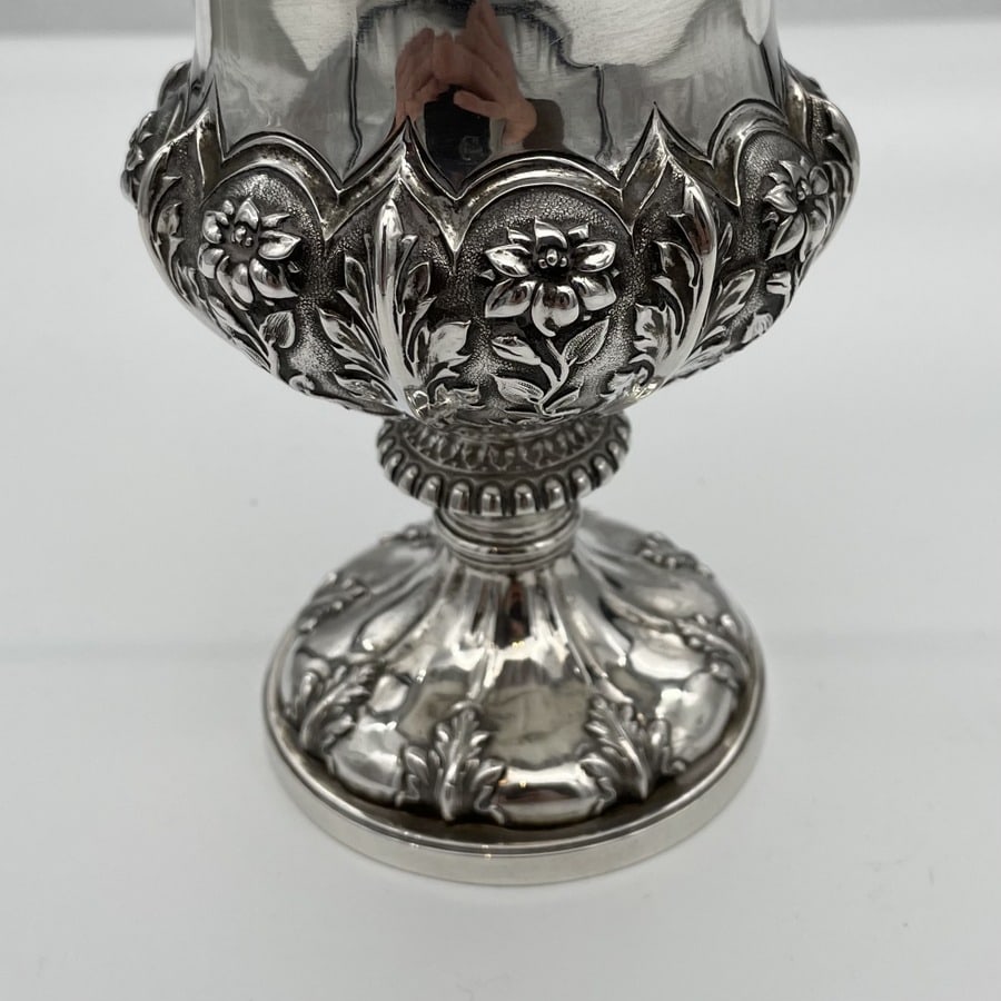 Early 19th Century Antique William IV Sterling Silver Wine Goblet London 1833 Barnard Family - 7