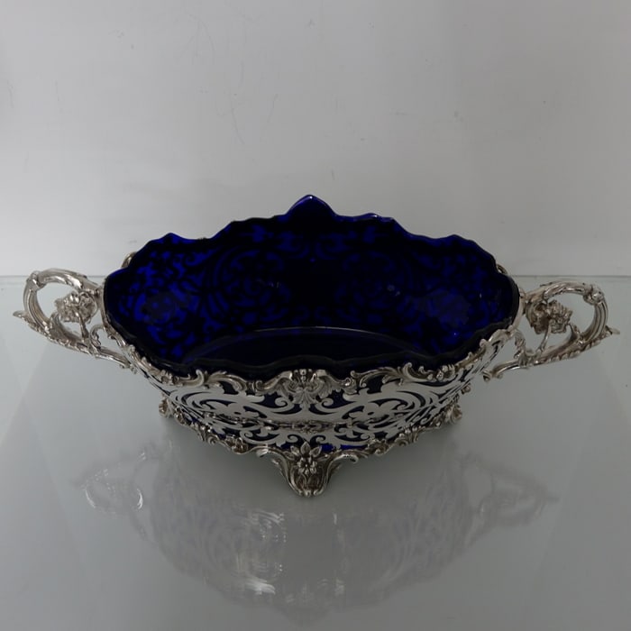 Early Edwardian 20th Century Antique Large Sterling Silver Dish/Jardiniere Edinburgh 1905 Hamilton & - 2