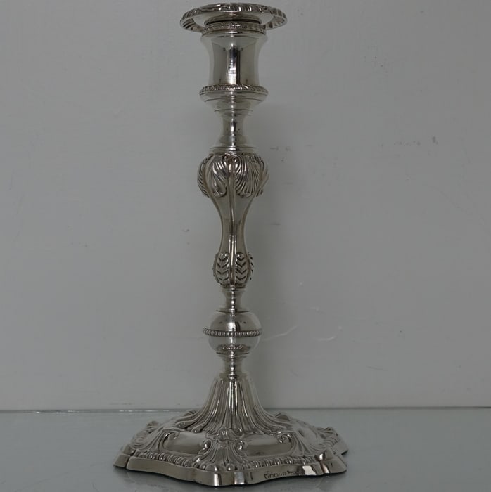 19th Century Antique Victorian Silverplated Pair of Candlesticks Walker & Hall - 3