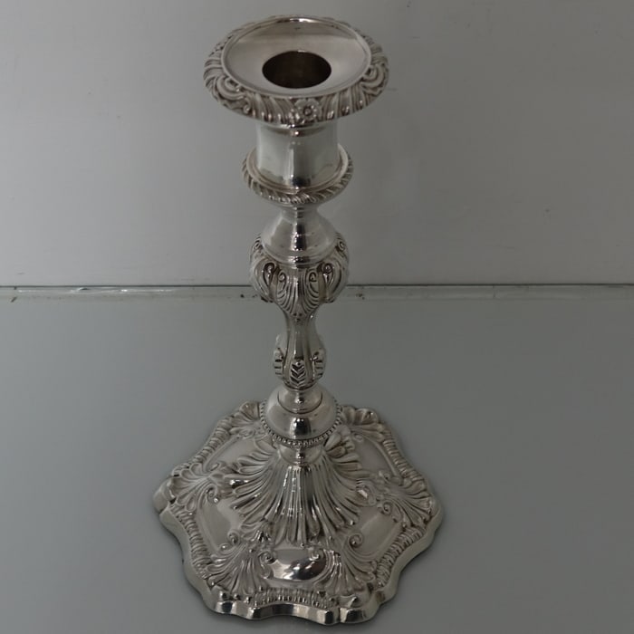 19th Century Antique Victorian Silverplated Pair of Candlesticks Walker & Hall - 5