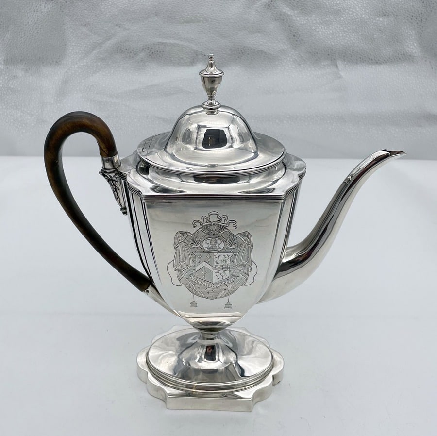 18th Century Antique George III Silver Coffee Pot London 1794 Henry Chawner - 2