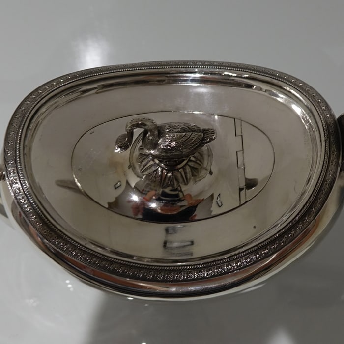 19th Century Antique Silver Teapot Circa 1830 Brussels? - 7