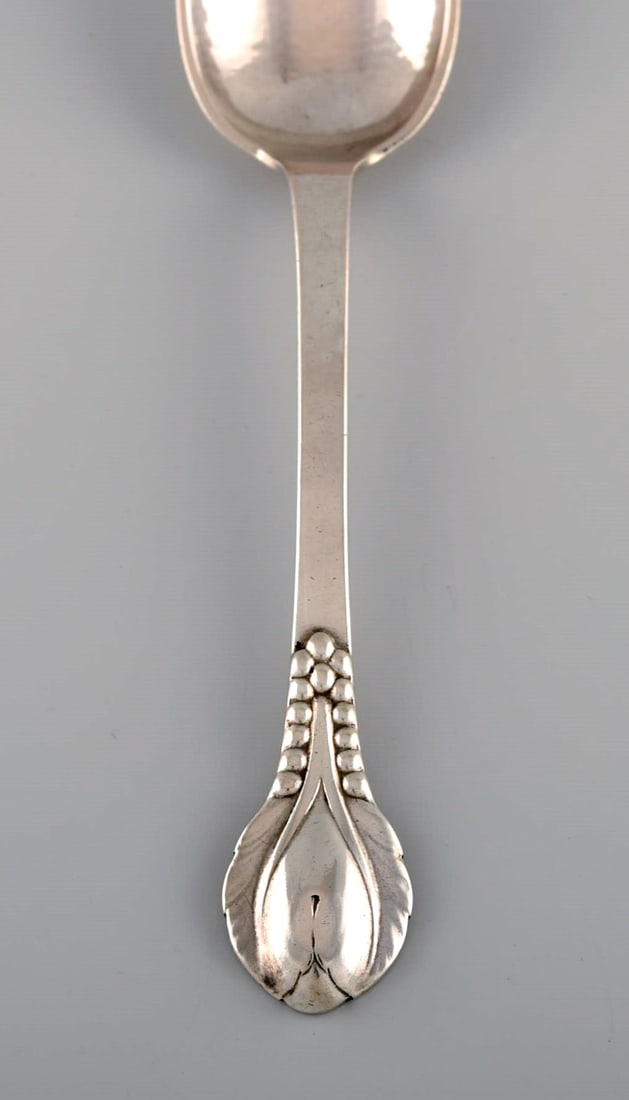 Antique Evald Nielsen Number 3 dessert spoon in silver (830). Dated 1927. - 2