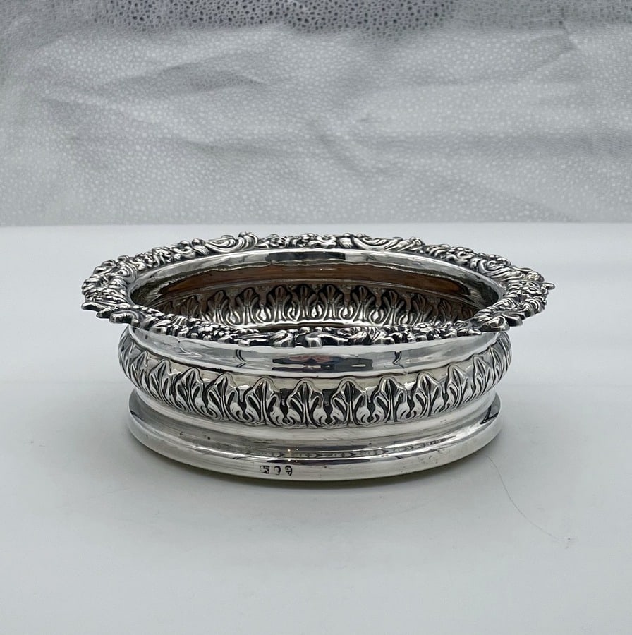 Early 19th Century Antique George III Sterling Silver Pair Wine Coasters Sheffield 1819 S C Younge & - 2