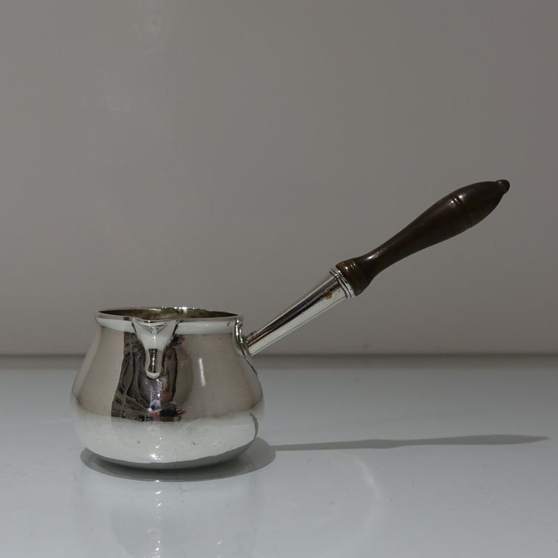 Mid 18th Century Antique George II Sterling Silver Brandy Pan London 1754 Thomas Cooke II & Richard - 2