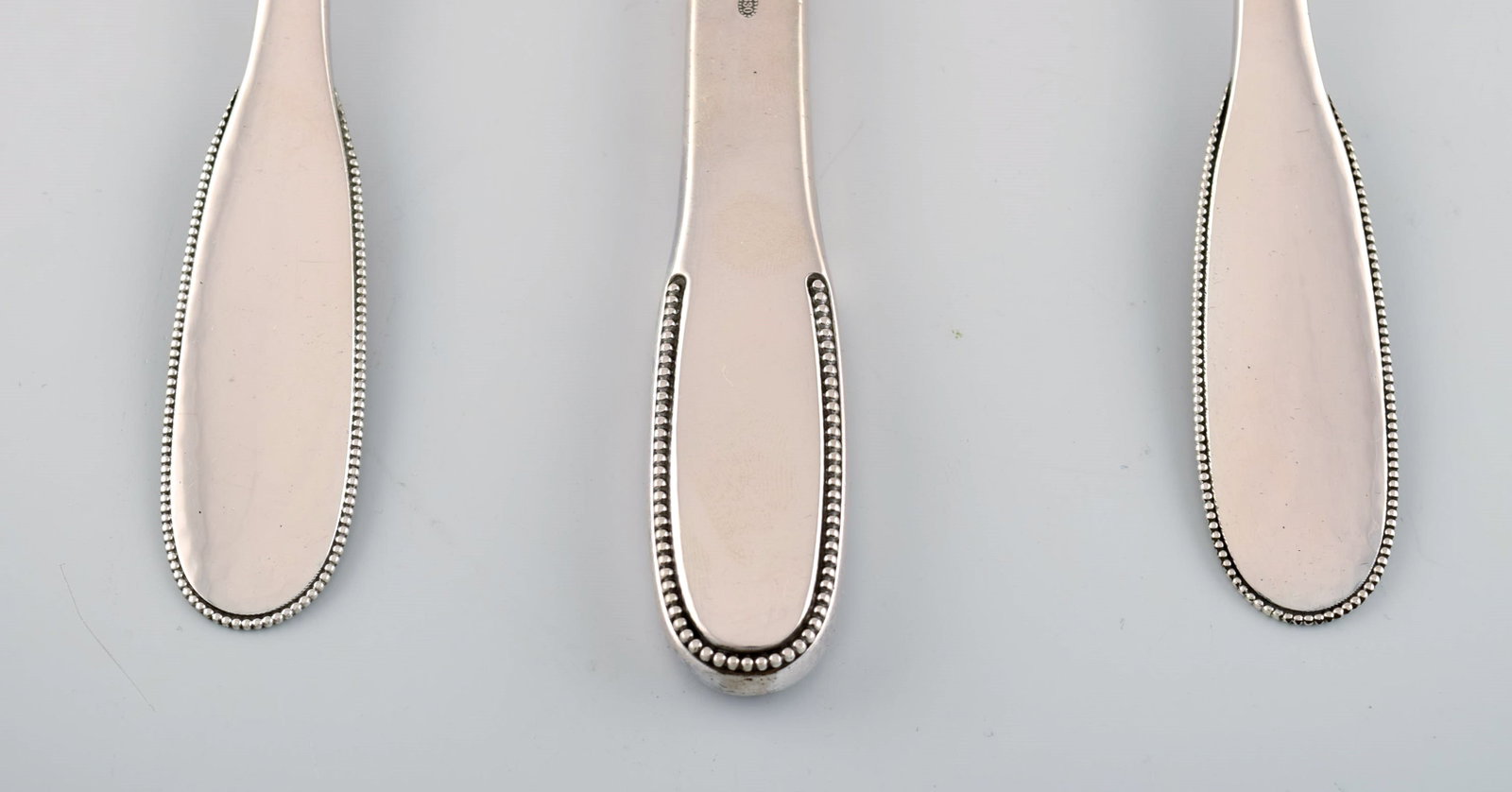 Evald Nielsen number 14 dinner service in hammered silver (830) for six people. 1920s. - 4