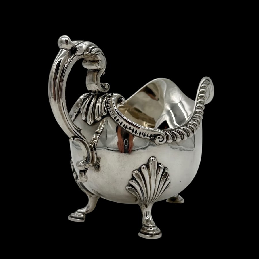 Mid 19th Century Antique Victorian Pair Silver Sauceboats London 1844 John S Hunt - 7