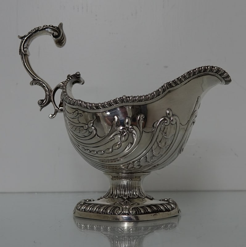 Sterling Silver Pair Sauceboats London 1767 Daniel Smith & Robert Sharp - 3