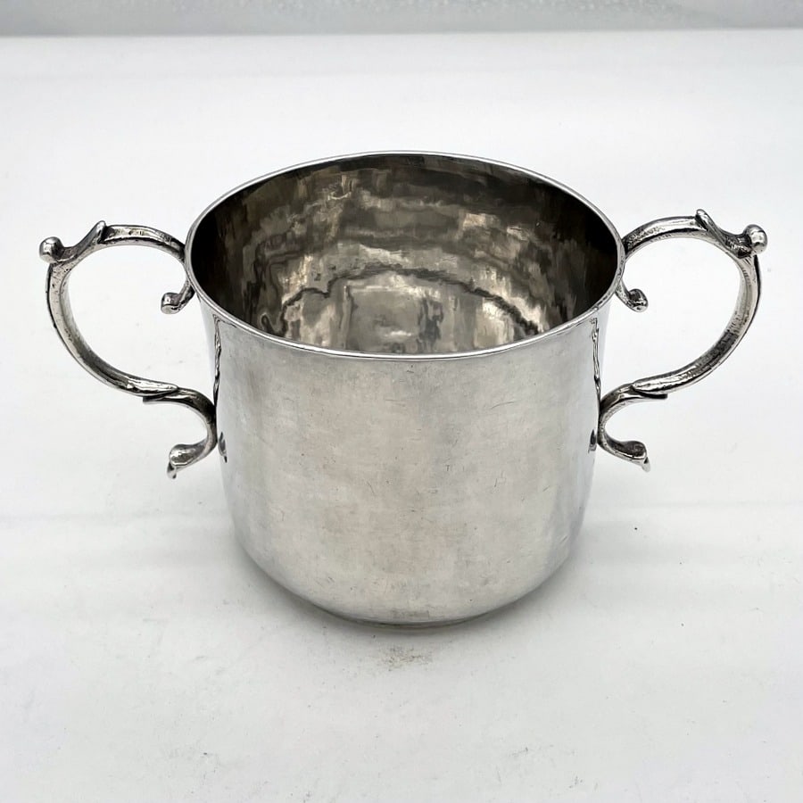 17th Century Antique Charles II Silver Porringer London 1683 Francis Singleton - 7