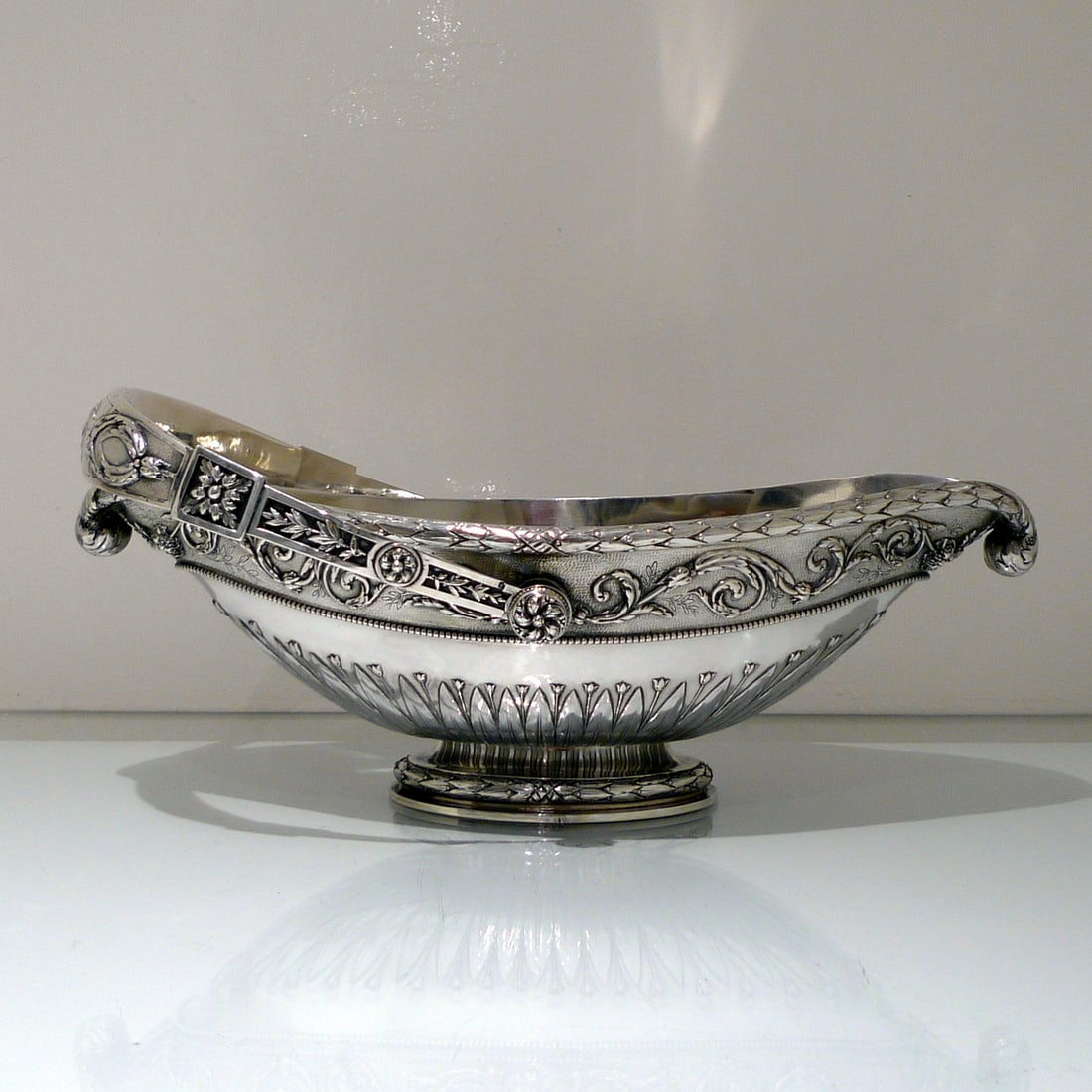Mid 19th Century Antique Large Silver French Basket Paris Circa 1845 Jacques Goujon - 7